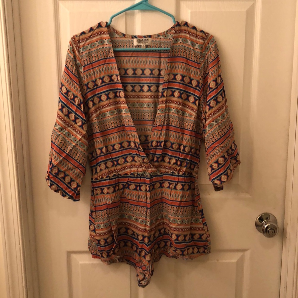 Mid sleeve romper